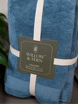 Blue Premium 700 GSM Cotton Towel Set