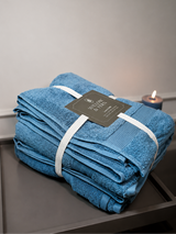 Blue Premium 700 GSM Cotton Towel Set
