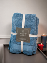 Blue Premium 700 GSM Cotton Towel Set