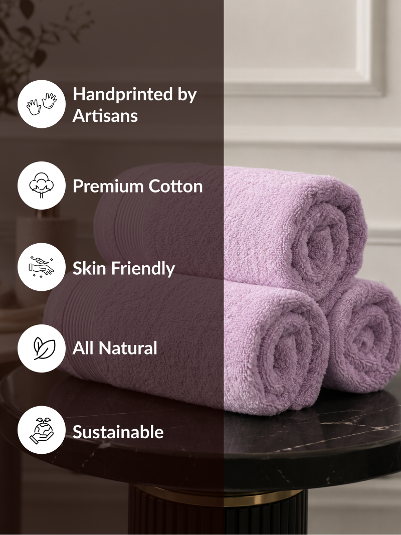 Soft Pink Premium 700 GSM Cotton Towel Set