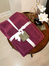 Burgundy Premium 550 GSM Cotton Towel Set