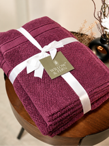 Burgundy Premium 550 GSM Cotton Towel Set