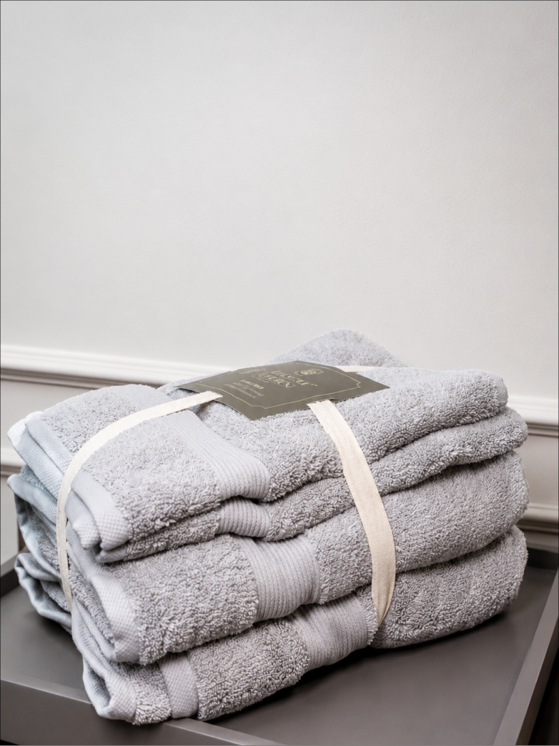 Silver Grey Premium 700 GSM Cotton Towel Set