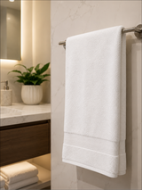 White Premium 700 GSM Cotton Towel Set