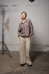 Wide Flared Pleated Pants