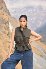 Fit Adjustable Sleeveless Jacket