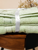 Sage Green Premium Textured 550 GSM Cotton Towel Set