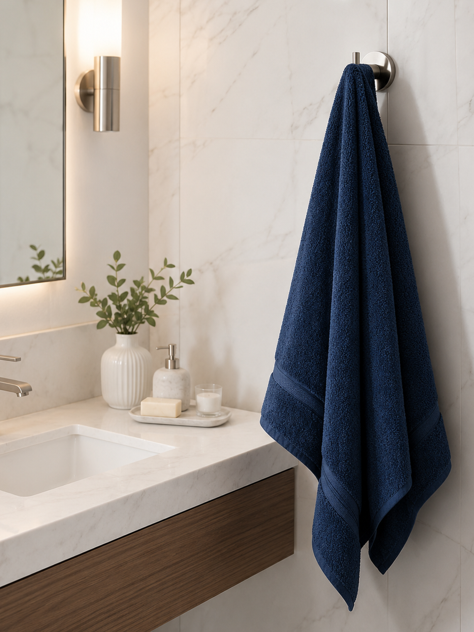 Navy Blue Premium 550 GSM Towel Set