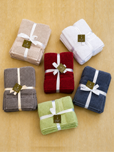 White Premium Textured  550 GSM Cotton Towel Set