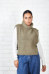 Baby Alpaca Turtleneck Vest