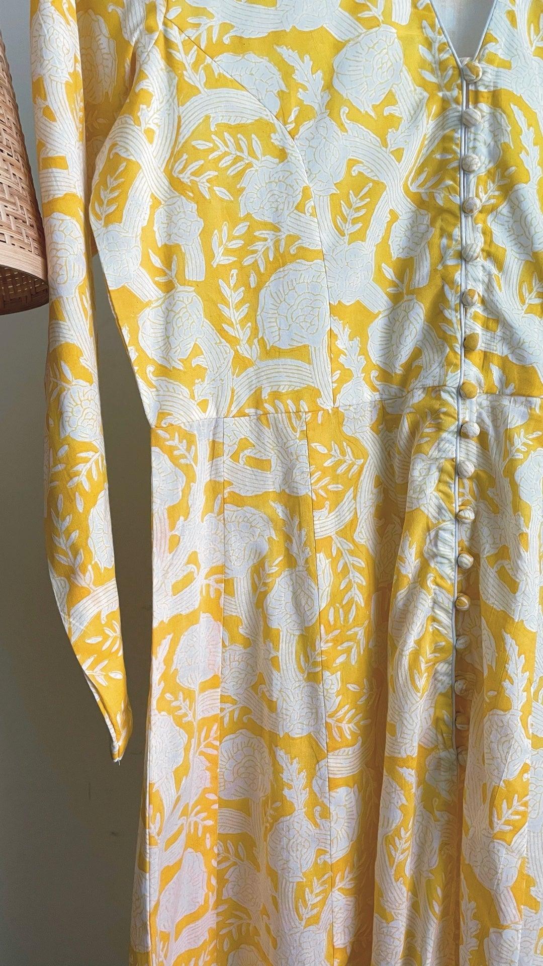 Yellow  Button Down Tunic