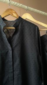 Black Pure Cotton Co-ord Set (Set of Two)