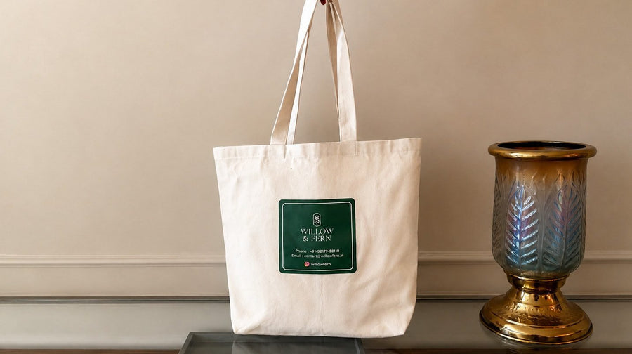Cotton Canvas Tote Set