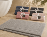 Willow & Fern bath rugs and rug sets in grey, navy, charcoal and blush